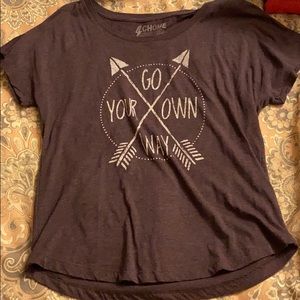 Purple graphic T-shirt